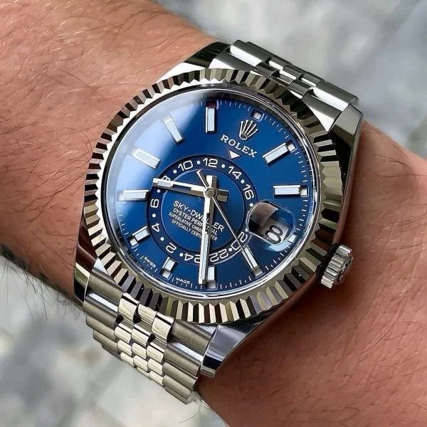 luxury Watch SKY DWELLER AUTOMATIC SILVER BLUE
