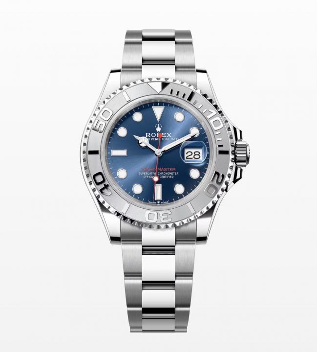 luxury Watch Rolex_Mens_Yatch_Master_Chain_Silver_Blue