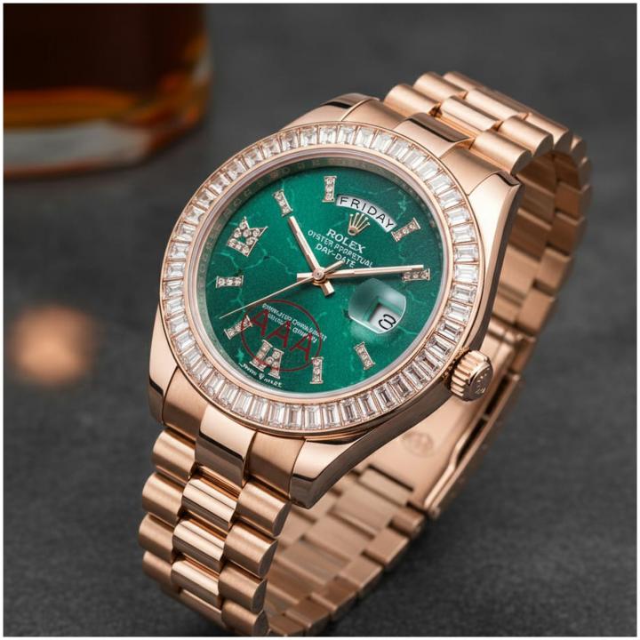 luxury Watch Role_x Oyster Perpetual Day Date Diamond Copper-Green