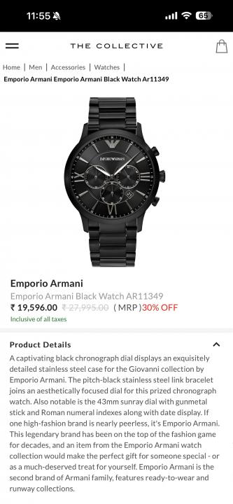 luxury Watch Empo_rio Arman_i Giovanni