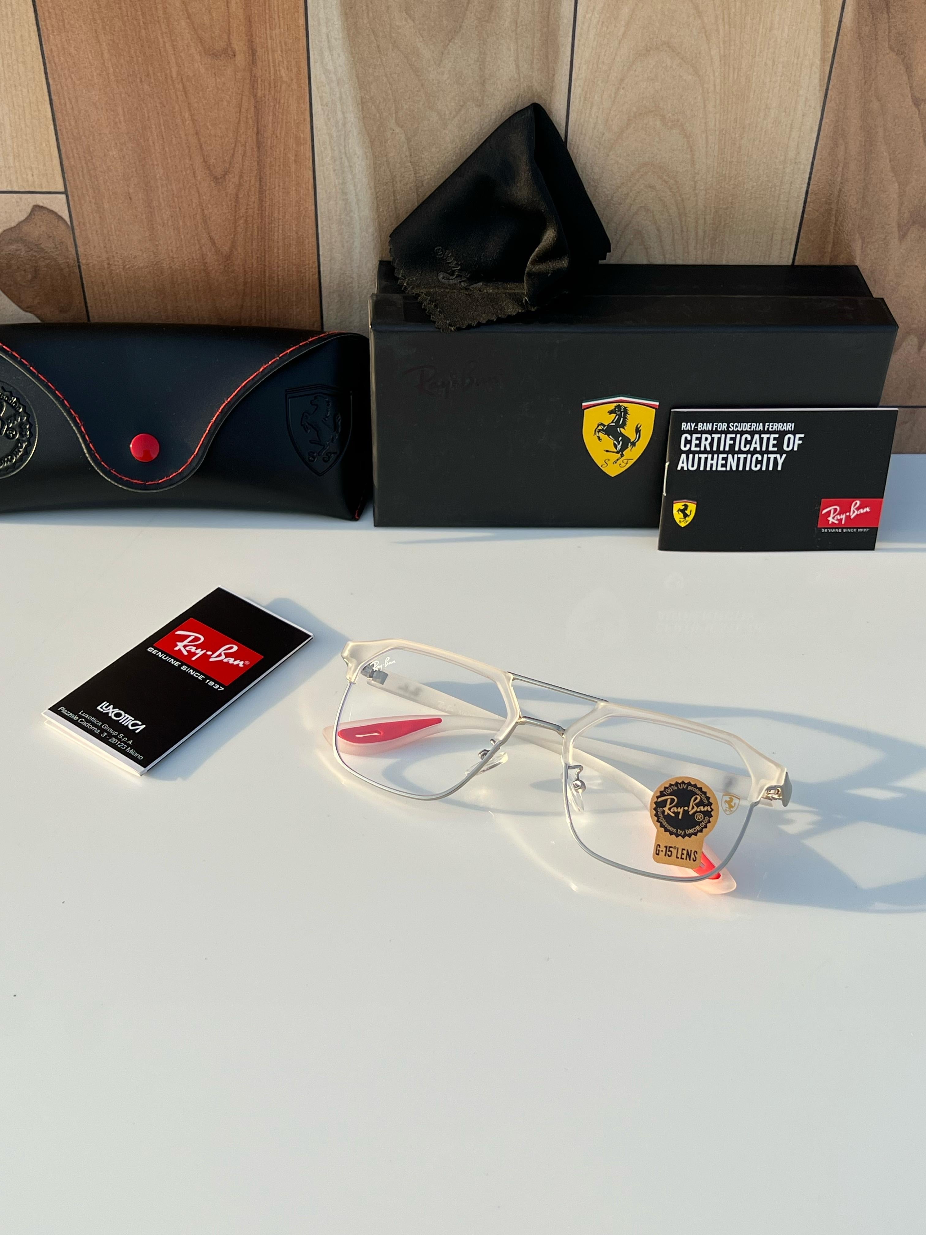 Ray-ban 04 white plano A