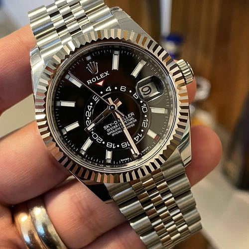 luxury Watch Sky Dweller Automatic Silver Black