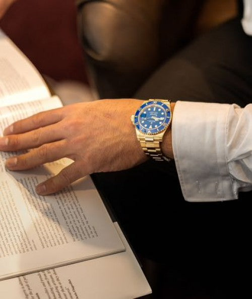 luxury Watch SUBMARINE Gold Blue WATCH