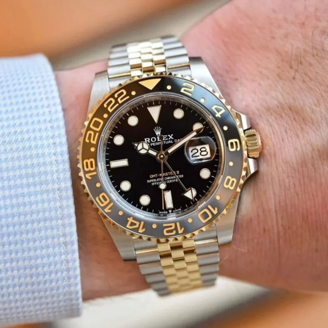 luxury Watch GMT Master Gold Silver