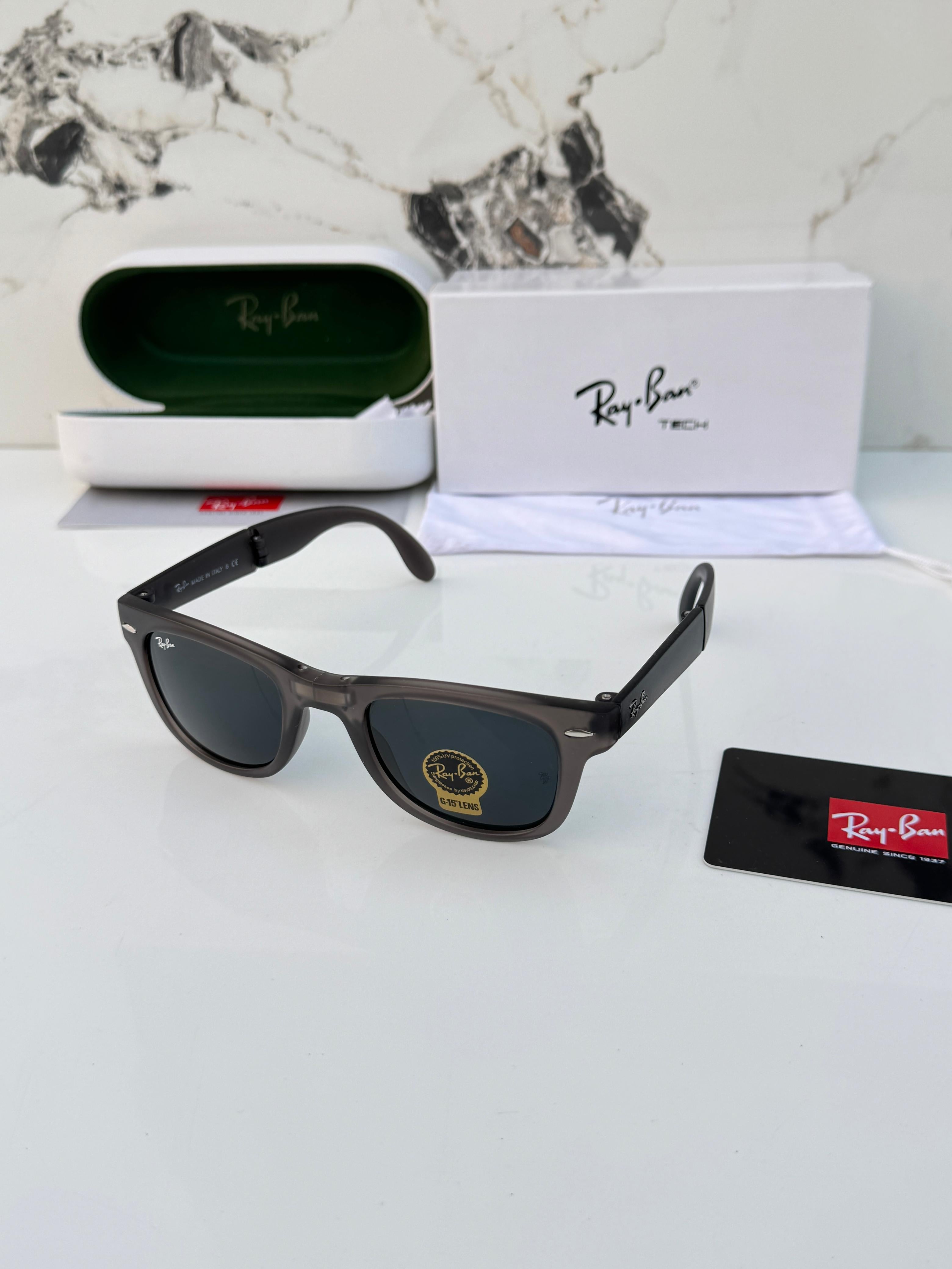 Rayban 4105 grey black 🥳🥳🥳✌️✌️✌️🔥🔥🔥 *FOLDING  WAYFARER MODEL*