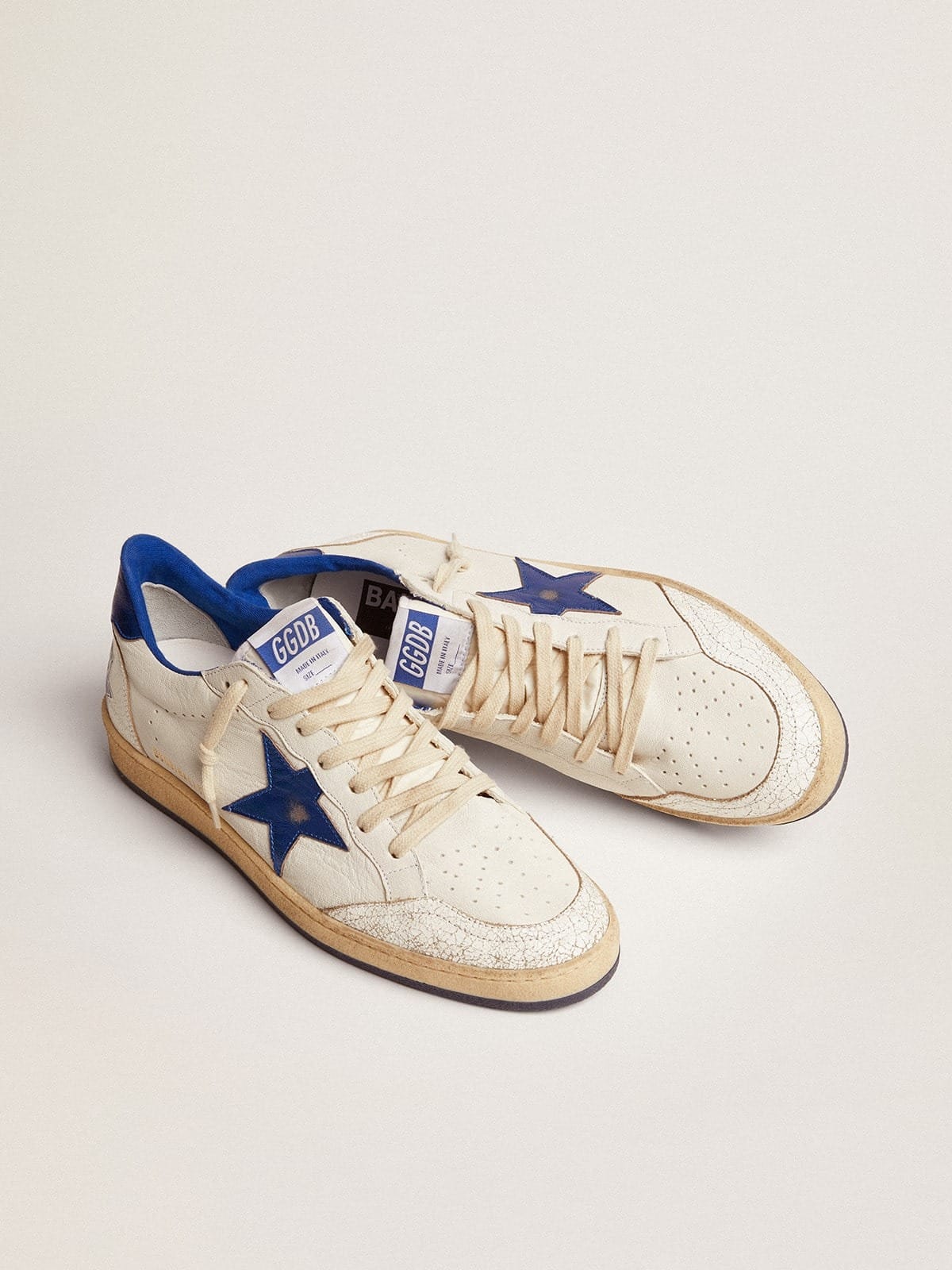 Golden Goose Ball Star Low White Bluette