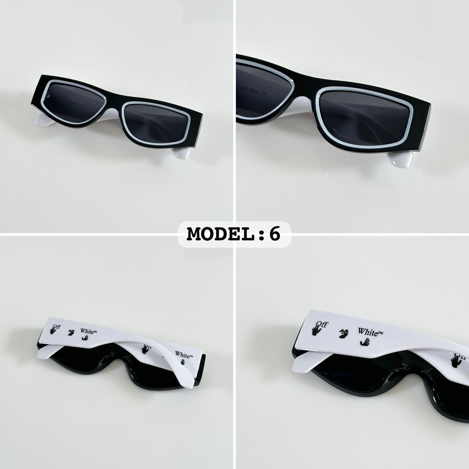 *OFF WHITE 6 WHITE BLACK*