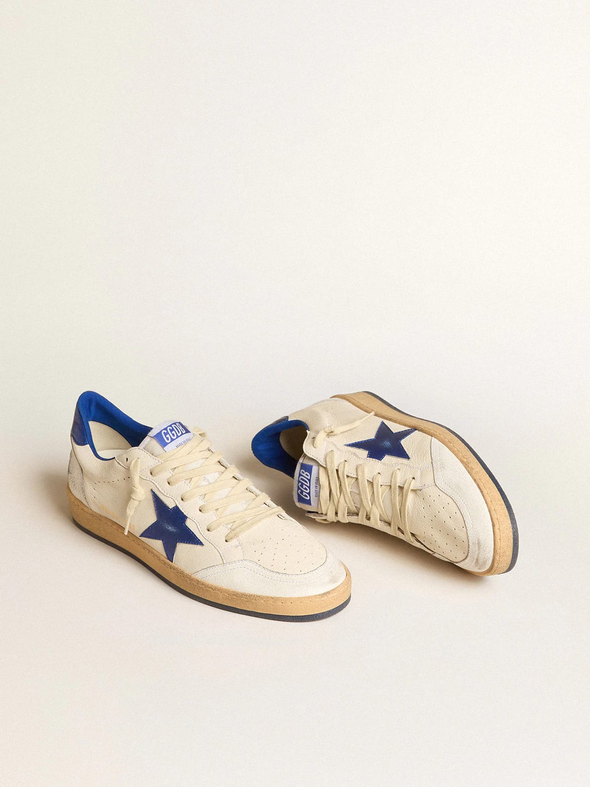 Golden Goose Ball Star Low White Bluette
