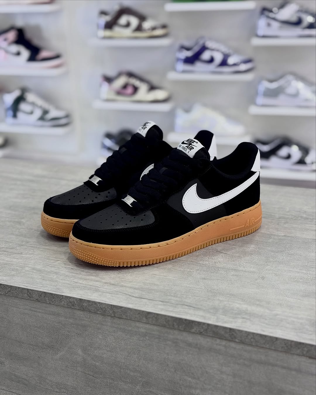 Nik_e Airforce 1 07 LV8 Black Suede (With OG Box)