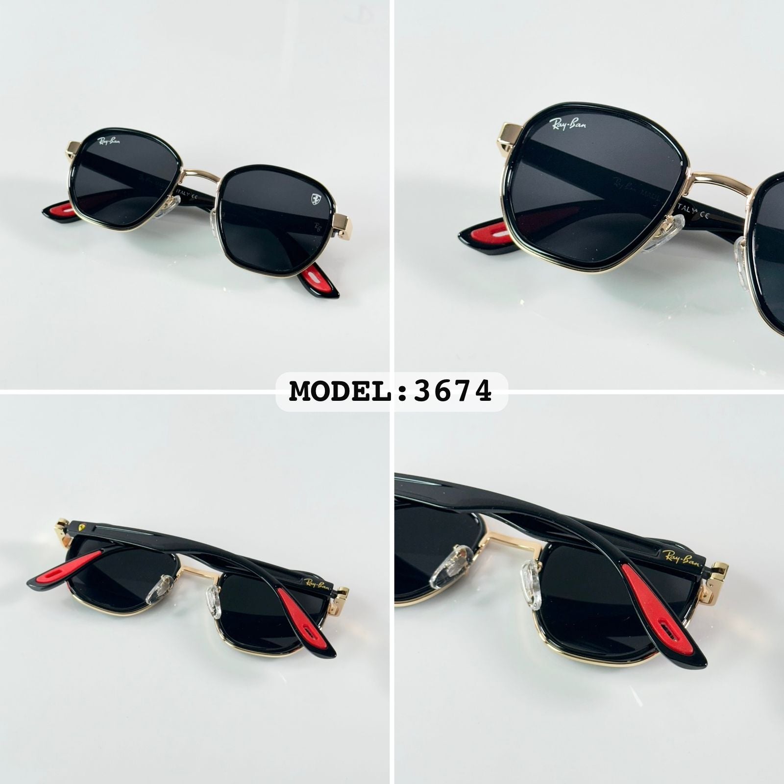 RAYBAN 3674 GOLD BLACK