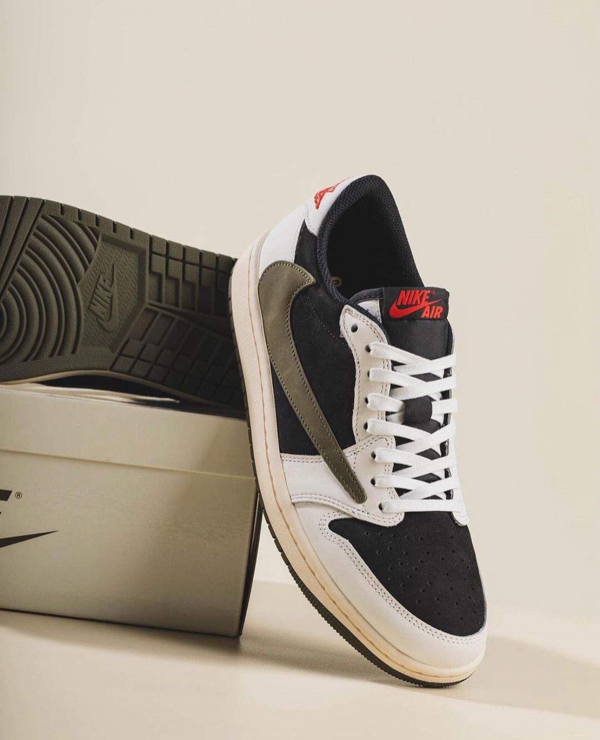 Jordan 1 Low X Travis Scott Olive Semi UA Quality