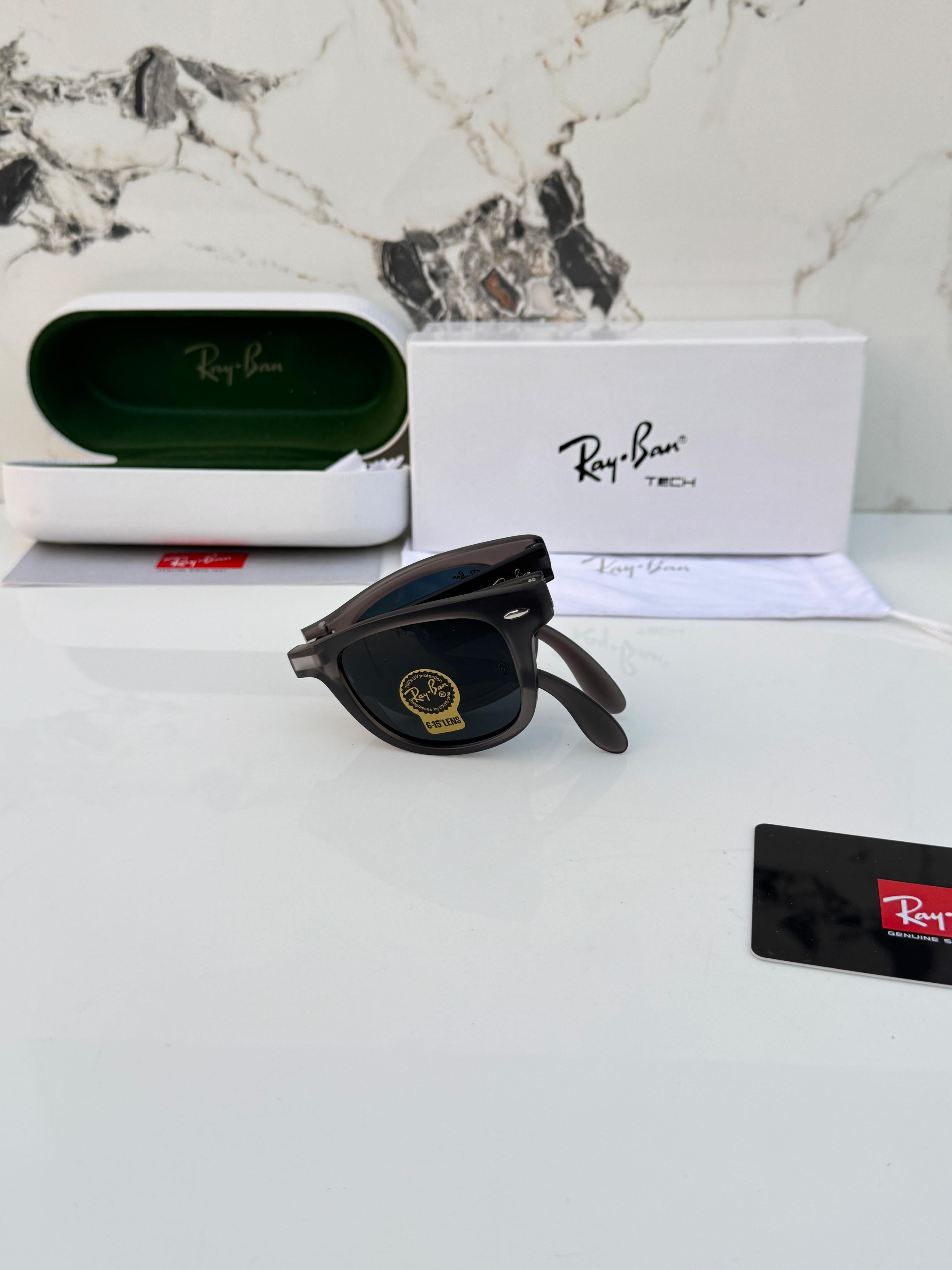 Rayban 4105 grey black 🥳🥳🥳✌️✌️✌️🔥🔥🔥 *FOLDING  WAYFARER MODEL*
