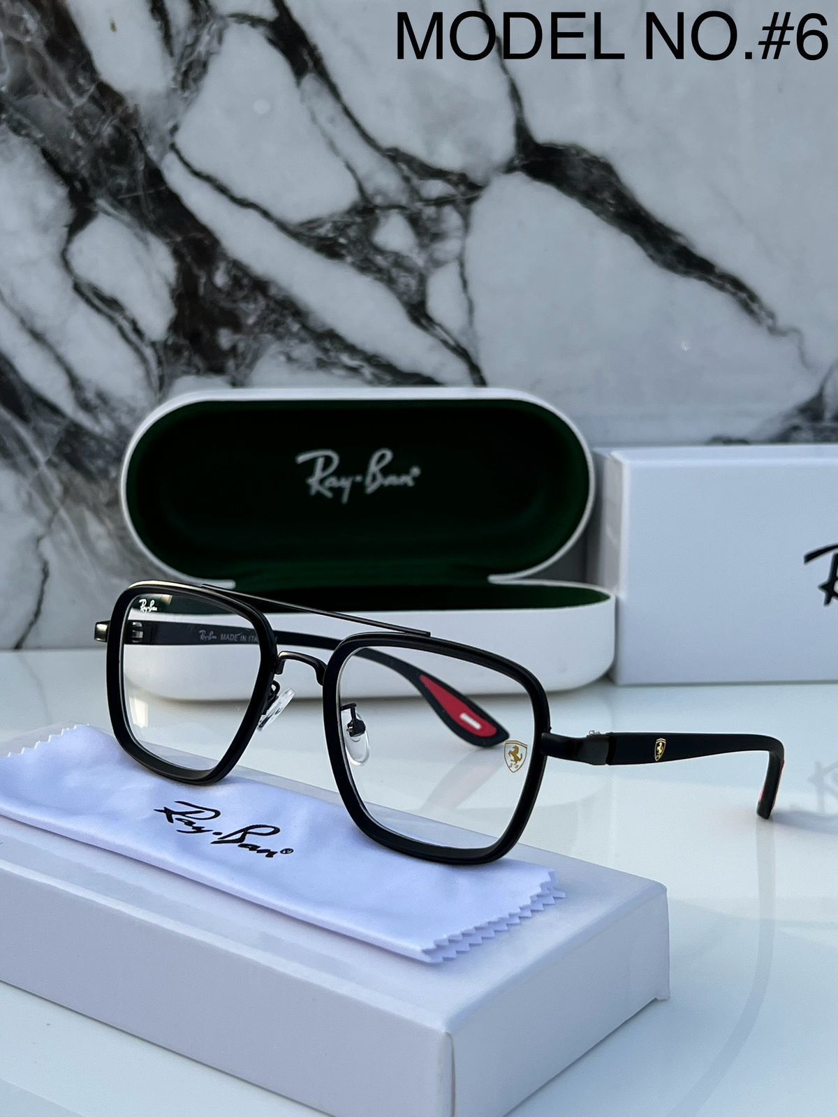 *Rayban 06 black plano*