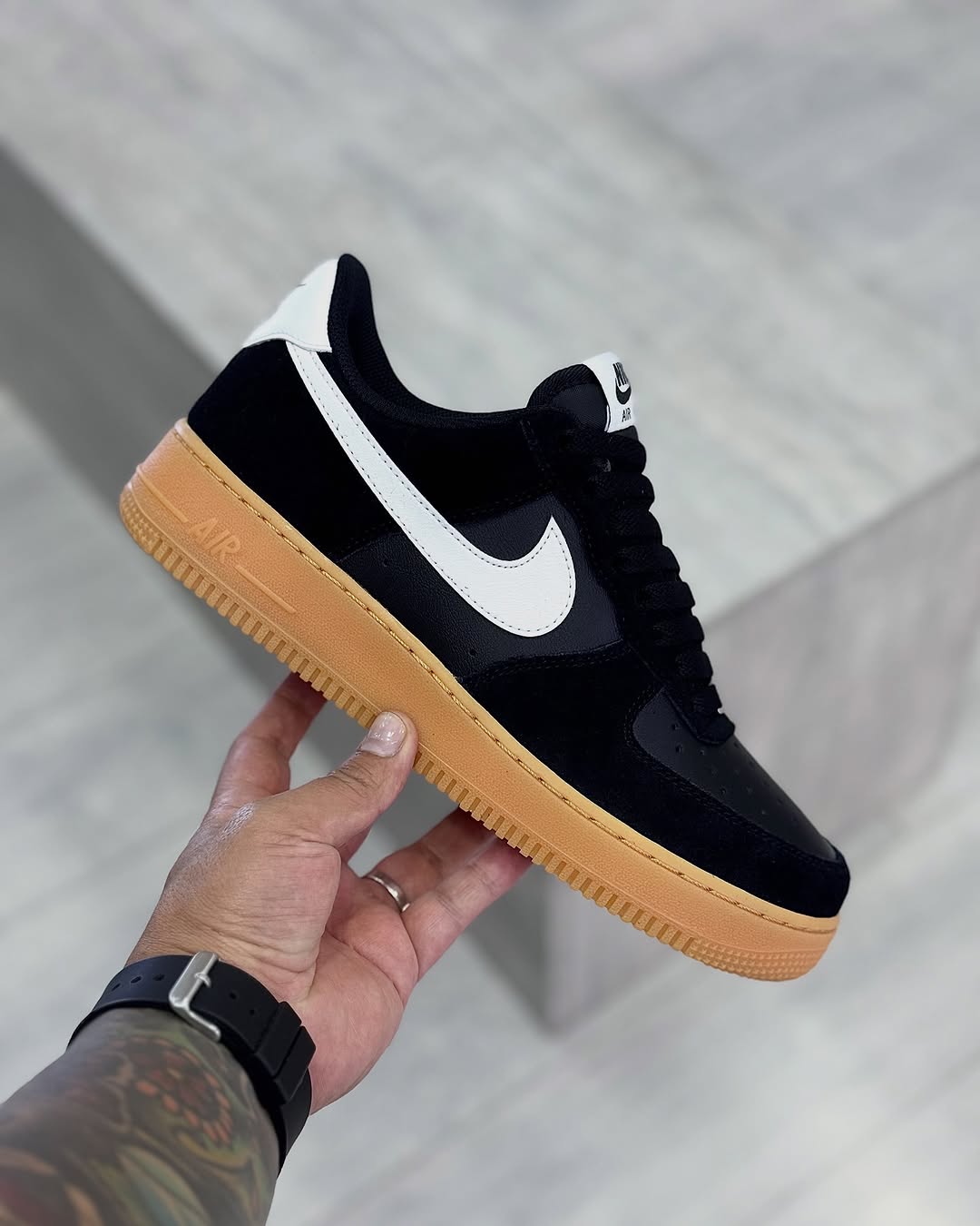 Nik_e Airforce 1 07 LV8 Black Suede (With OG Box)